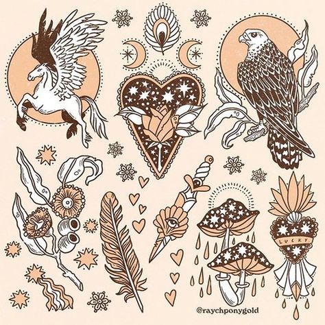 IT'S TIME ... — Pony Gold Pony Gold, Witch Tattoo, Tattoo Flash Sheet, Tattoo Flash Art, Flash Art, Hippie Art, Traditional Tattoo, 그림 그리기, Art Sketchbook