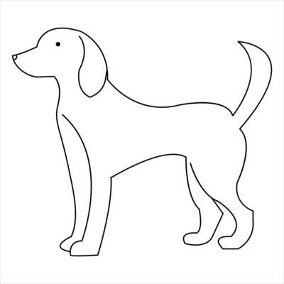 Dog Outline Vector Art, Icons, and Graphics for Free Download Dog Outline Drawing, Penny Crafts, Dog Line Drawing, Animal Outline, Dog Outline, Drawing Heads, Single Line, Dog Drawing, Dog Pet