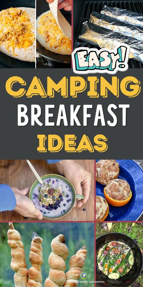 Easy Camping Meals Breakfast, Yummy Food For Breakfast, Camping Breakfast Recipes, Camping Breakfasts, Camping Breakfast Ideas, Camp Breakfast, Camping Recipes Breakfast, Easy Camping Breakfast, Campfire Breakfast