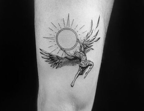 Твиттер Icarus Tattoo Simple, Icarus Tattoo Minimalist, Icarus Tattoos, Icarus Tattoo Design, Greek Tattoo Design, Icarus Tattoo, Sun Tattoo Designs, Angel Tattoo Designs, Mythology Tattoos