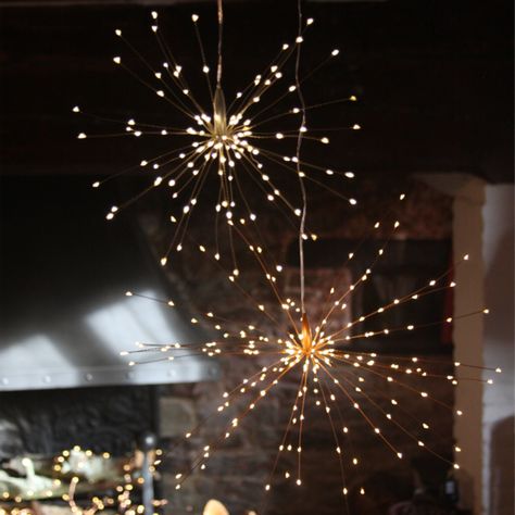 Starburst Light, Star Burst, Shimmer Lights, Copper Lighting, Light Copper, Ultimate Christmas, Festive Tables, White Led Lights, Feature Light