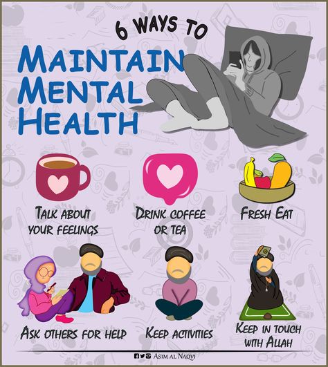 Tips For Maintaining Mental Health, Physical And Mental Wellbeing, Statistics On Mental Health, Your Mental Health Is More Important, Alhamdulillah For Everything, Health Talk, Mental Health Awareness Month, Learn Islam, Good Mental Health