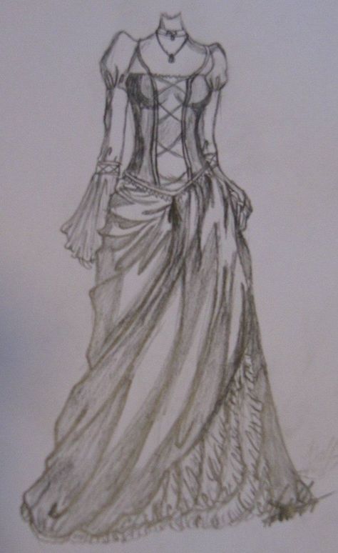 Middle Ages Aesthetic, Middle Ages Dress, Celtic Clothing, Ib Art, Notebook Drawing, Medieval Woman, Woman Sketch, Animation Art Sketches, Old Fashion Dresses