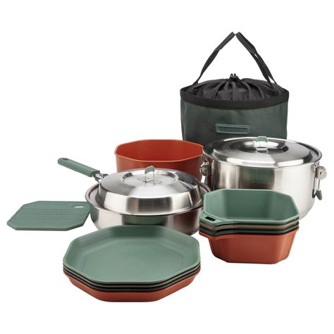 Camping Pot, Camping Cookware, Stainless Steel Bowls, Cooking Set, Camp Kitchen, Big Meals, Camp Cooking, Stock Pot, Hot Pad