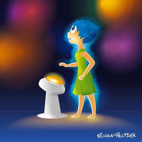 Evan M. Peltier on Instagram: ““Joy is Born” My son and I were watching “Inside Out” last night. I was instantly inspired to illustrate this precious moment in the movie.…” Hiro Tadashi, Inside Out Joy, Joy Inside Out, Disney Inside Out, Disney Artists, Disney Life, Disney And Dreamworks, Disney Animation, Animation Film