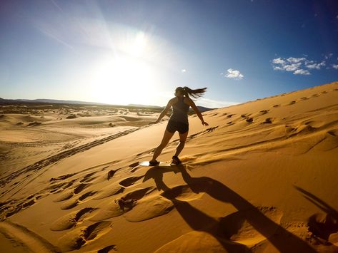 Camping and Dune Boarding at Coral Pink Sand Dunes SP, UT Marocco Outfits, Dune Surfing, Sand Boarding, My Goal In Life, Rv Road Trip, Sand Surfing, Utah Travel, Adventure Bucket List, Motor Bikes