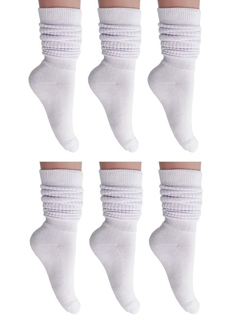 PRICES MAY VARY. 【STYLE】 These Classic Retro Socks Come in a Wide Range of Colors to Meet Your Fashion Needs. Women’s Trendy Socks Can Be Worn Pulled Up to Your Knees to Make Knee High Socks to Wear with Your Boots or Scrunched Down to Your Ankles for a Timeless Look in Your Sneakers. 【COMFORTABLE MATERIAL】 Women’s Slouch Socks are Made of 85% Cotton 13% Polyamid 2% Elasthane. With Moderate Thickness These Slouch Socks are Perfect for Wear During All Seasons as You Can Wear Them with Your Desire Socks With Sneakers, Scrunch Socks, Retro Socks, School Socks, Amazon List, Trendy Socks, Soft Socks, Slouch Socks, Sneakers Comfortable