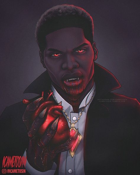 Men of Color In Fantasy Art — This is nTr. (nTr is Ancient Egyptian Coptic. If... Asian Vampire Male, Black Man Vampire, Black Vampire Oc, Black Vampire Male, Vampire Man Art, Modern Vampire Art, Black Vampire Art, Egyptian Vampire, Black Vampire Aesthetic