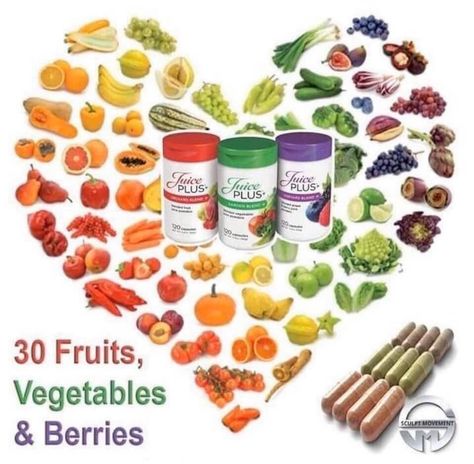 Juice Plus Capsules, Fruit Berries, Heart Healthy Diet, Health Post, Easy Detox, Food Product, Juicing For Health, Different Fruits, Plant Based Nutrition