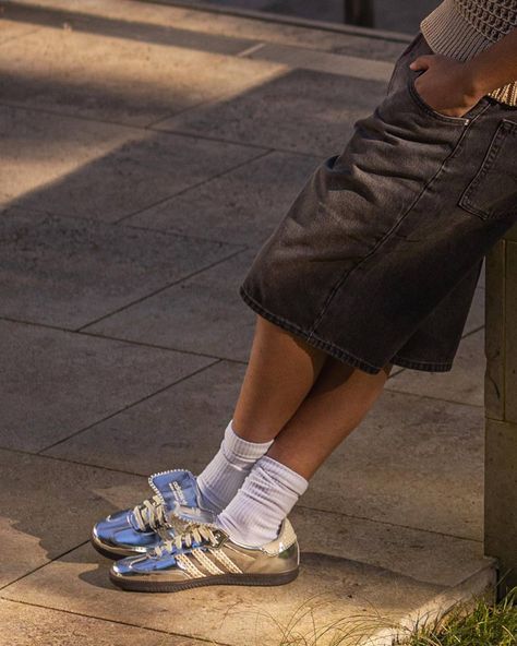 Wales Bonner Adidas, Silver Outfit, Idea Photo, Wales Bonner, Adidas Samba, Wales, Outfit Ideas, Adidas, Silver