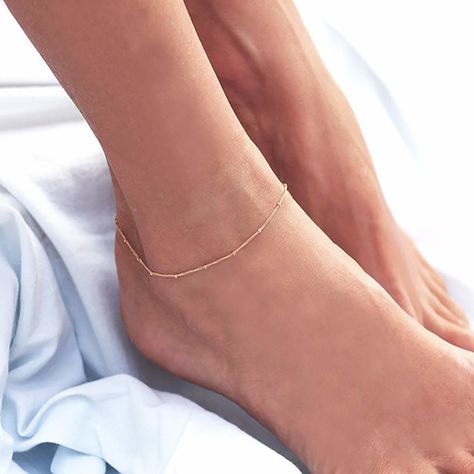 Rose Gold Anklet, Cute Anklets, Bracelet Packaging, Foot Bracelet, Silver Anklet, Fake Jewelry, Women Anklets, Sterling Silver Anklet, Gold Anklet