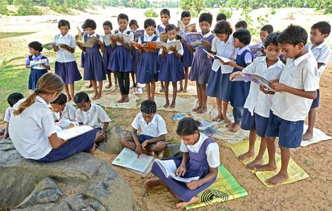 Open Air Education. School students learning at the open air in the rural area o , #sponsored, #School, #students, #learning, #Open, #Air #ad About School, Education School, Rural Area, West Bengal, School Students, Student Learning, Open Air, Online Learning, Editorial Photography