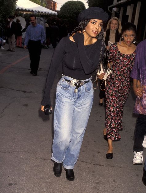 Janet Jackson: OG fashion risk-taker 90s Jeans Outfit, Janet Jackson 90s, Black 90s Fashion, Looks Hip Hop, 90s Inspired Outfits, Walking Down The Street, 90s Hip Hop Fashion, Look Retro, 90s Jeans