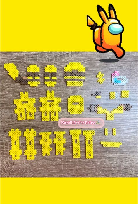 Pikachu Among us 3D perler tutorial 3d Pokemon Perler Beads, Among Us Perler Beads, Kandi Perler, Hama Beads 3d, 3d Pokemon, Melt Beads Patterns, Pokemon Bead, Pixel Art Pokemon, Pokemon Perler Beads