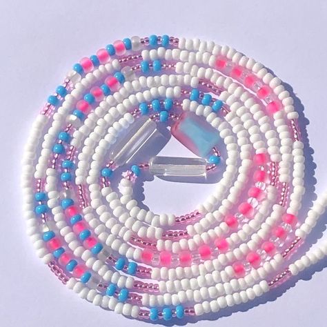 Blue Waist Beads Ideas, Cute Waist Beads, Body Jewelry Diy, African Beaded Bracelets, Kawaii Bracelet, Waist Beads African, Beads Waist, African Waist Beads, Waist Jewelry