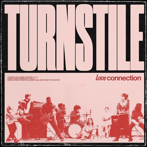 𝐉𝐞𝐬𝐬𝐞 𝐍𝐲𝐛𝐞𝐫𝐠 on Instagram: “Concept cover for @turnstileluvconnection new EP Turnstile Love Connection. Saw the short film that paired with the album at Brain Dead…” Julie London Album Covers, Turnstile Poster, Jesse Nyberg, Concept Album Cover, Record Cover Design, Album Covers Art, Band Poster Design, Cover Album Design, Album Covers Design