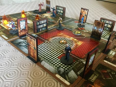 Mansions of Madness: Second Edition | Doors and Barricades Madness Art, Old Board Games, Board Game Table, Painted Miniatures, Board Game Geek, Building Furniture, Fun Board Games, Haunted Houses, Custom Action Figures