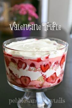 Easy Valentine Trifle Dessert | Making Life Blissful Valentine Trifle, Trifle Dessert Recipes, Trifle Recipes, Red Desserts, Trifle Desserts, Valentine Desserts, Trifle Recipe, Valentine Dinner, Valentines Day Desserts