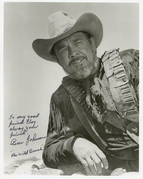 Mike Tejas on Instagram: “Happy Heavenly Birthday to one of the all-time greats…rodeo cowboy & actor Ben Johnson! @ben.son.johnson @johnwayneofficial…” Dale Robertson, Old Western Actors, Ronald Regan, Lee Horsley, Cowboy Films, Cowboy Artwork, Celebrity Autographs, Sam Peckinpah, Ben Johnson