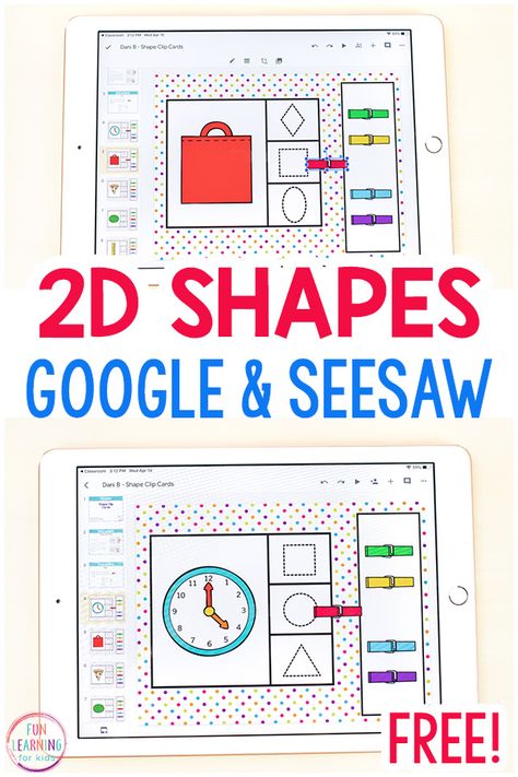 2d Shapes Activities, Shapes Activity, Digital Learning Classroom, Word Building Activities, Elementary Physical Education, Learn Shapes, Preschool Speech Therapy, Activity For Preschool, Virtual Teaching