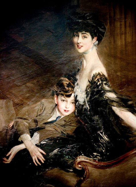 Portrait of Consuelo Vanderbilt, Beautiful painting of the Duchess of Marlborough and her son, Lord Ivor Spencer-Churchill by Giovanni Boldini. Consuelo Vanderbilt, Giovanni Boldini, Mary Cassatt, John Singer Sargent, Italian Painters, Belle Epoque, Churchill, Metropolitan Museum Of Art, Metropolitan Museum