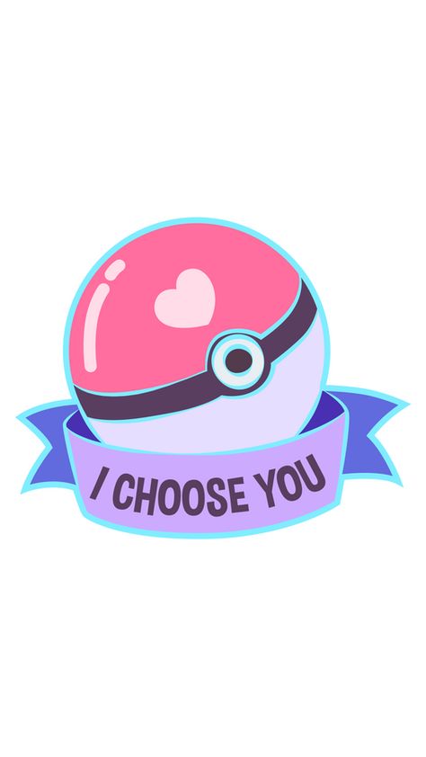 Pokemon Valentines Wallpaper, I Choose You Pokemon Valentine, Valentines Pokemon Art, Pokemon Love Ball, Pokemon I Choose You, Love Ball Pokemon, Cute Pokemon Stickers, Anime Valentines Art, I Love You Wallpaper