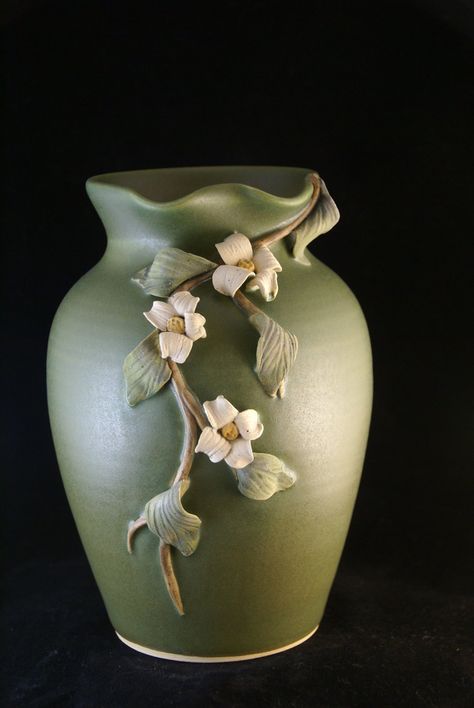 Pratt Clay Studio | Mary Pratt Clay Pot Design Ideas, Clay Pot Art Design, Clay Vase Designs, Clay Art On Pot, Clay Pot Designs, Clay Vase Ideas, Vase Design Ideas, Flower Vase Clay, Ceramic Vase With Flowers