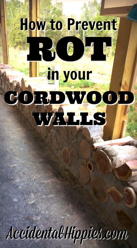 Cordwood Homes, Cord Wood, Earthship Home, Wood And Concrete, Wood Building, Cob House, Earth Homes, Natural Building, Earthship