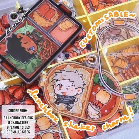 Instagram Keychain Drawing Ideas, Artist Alley Merch Ideas, Cute Merch Ideas, Merch Ideas Products, Chibi Keychain, Lunchbox Design, Keychain Art, Alley Ideas, Artist Merch