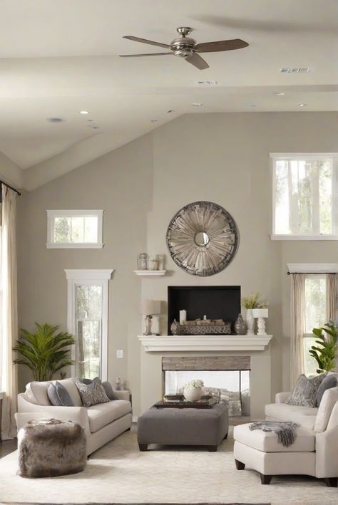 Step into your dream living room with the perfect shade for 2024 — BM Revere Pewter (HC-172). Warm, inviting, and timeless, this color will transform your space effortlessly. Join us on this daily routine with interior design expert tips! #Ad #homedecor #homedesign #wallpaints2024 #Painthome #interiorarchitecture Wall Colors Green Living Room Colors Bright Living Room Colors Apartment Renovation Living room Remodeling Modern Paint Colors 2024 Bm Revere Pewter Living Room, Living Room Colors 2024, Reverse Pewter, Color Schemes For Living Room, Revere Pewter Living Room, Colorful Living Room Bright, Renovation Living Room, Paint Colors 2024, Bm Revere Pewter