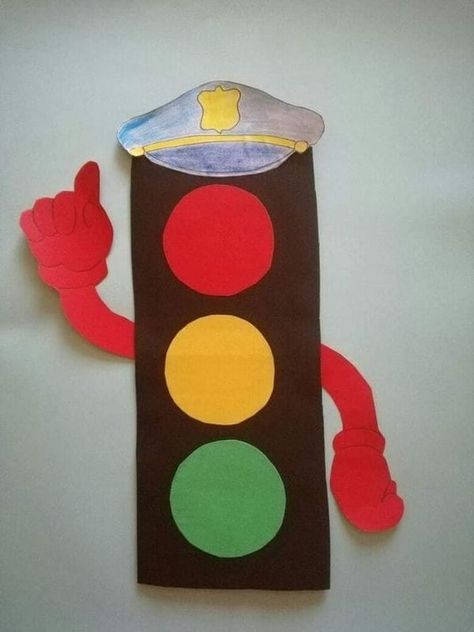 Primary Education - An Easy Way | TRAFFIC LIGHT PROJECT IDEAS | Facebook Traffic Light Preschool, Trafic Signal Project For Kids, Traffic Signal Project For School, Traffic Light Crafts For Kids, Traffic Signal Craft For Kids, Origami Jumping Frog Instructions, Traffic Light Craft, Color Art Lessons, Valentines Wallpaper Iphone