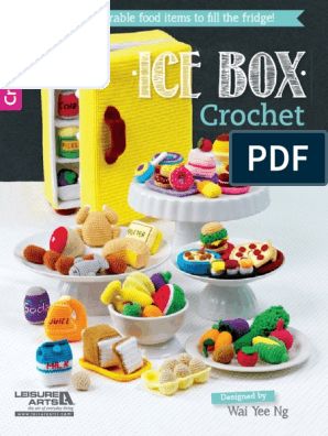 Baby-Disney Crochet | PDF | Crochet | Amigurumi Box Crochet, Crochet Book, Book Giveaway, Food Patterns, Toy Food, Crochet Food, Baby Cakes, Felt Food, Ice Box