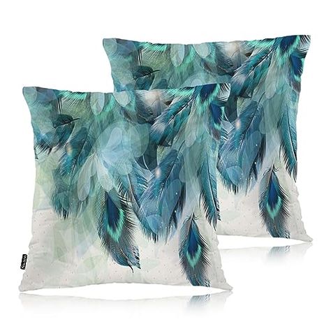 Abstract Peacock, Hotel Sofa, Bed Throw Pillow, Room Revamp, Blue Pillows Decorative, Armchair Bed, Comfortable Pillows, Floral Throw Pillow Covers, Bed Throw