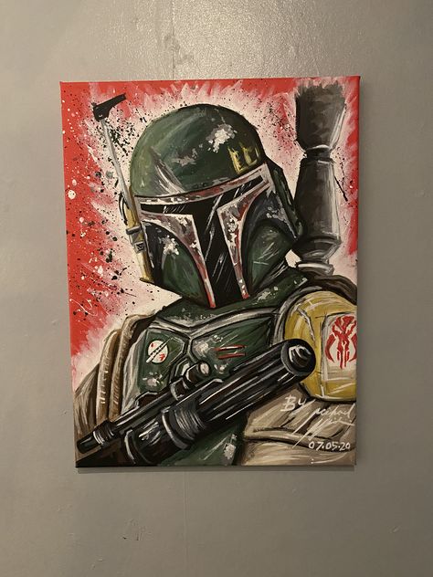 Disney Inspiration, Star Wars Painting, Bf Gifts, Pop Culture Art, Painting Inspo, Poster Ideas, Art Pop, Boba Fett, Superhero Art