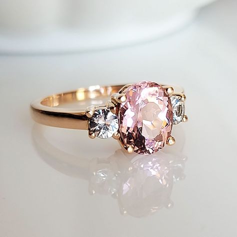 Pink sapphire engagement ring