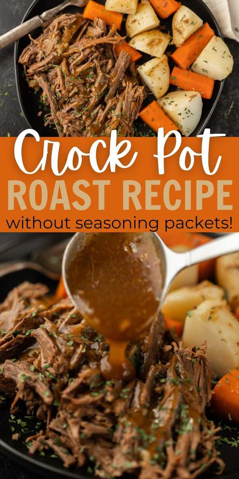 Pot Roast Slow Cooker Recipes Easy, Roast Beef And Potatoes Crock Pots, Roast Ideas Beef Crock Pot, Dinner Ideas Easy Crockpot Pot Roast, Easy Roast Dinner Recipes, Pot Roast Crock Pot Recipes 4 Hours, Roast Beef In Crockpot Slow Cooker, Moist Beef Roast Crock Pot, Easy Crock Pot Chuck Roast