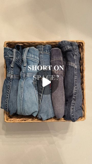 Reorganize Closet, Pantry Video, Storing Jeans, Simplified Home, Organizing Closet, Knock Down Wall, Simplified Living, Dresser Organization, Organized Chaos