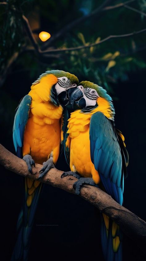 A couple parrot animal bird wildlife. | premium image by rawpixel.com / Pitcha Benrohman Parrot Photography, Parrot Wallpaper, Background Animal, Mobile Wallpaper Iphone, Nature Art Painting, Couple Wallpaper, Mobile Wallpaper, Android Wallpaper, Art Project