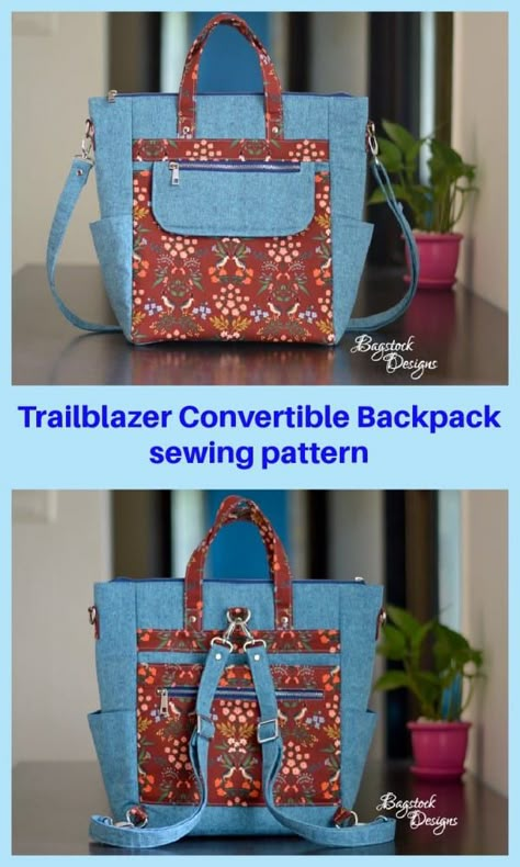 Convertible Bag Sewing Pattern, Laptop Backpack Sewing Pattern, Computer Bag Sewing Pattern, Diy Carry On Bag Free Pattern, Backpack Diy Pattern Free, Project Bag Sewing Pattern Free, Diy Diaper Bag Pattern Free, Totepack Pattern, Backpack Purse Pattern