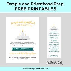 Oakland California Temple and Priesthood Preparation FREE PRINTABLES Primary Presidency, Family Scripture, Lds Primary Lessons, Primary Lessons, Lds Primary, Lds Temple, Lds Temples, Oakland California, Children And Family