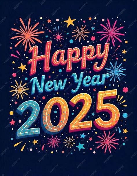 Ai generated Happy New Year 2025 | Premium AI-generated image New Years 2025, Happy New Year 2025, Happy New Year Typography, Happy New Year Letter, New Year Typography, Life Pics, New Year Text, Happy New Year Pictures, New Year Is Coming