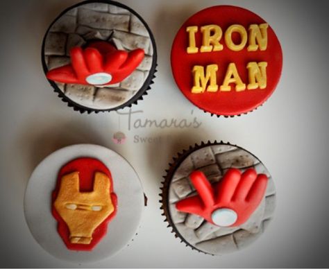 Ironman Cupcakes, Ironman Party, Ironman Cake, Superhero Cupcakes, Health Desserts, Superhero Party, Cup Cakes, Castiel, 5th Birthday