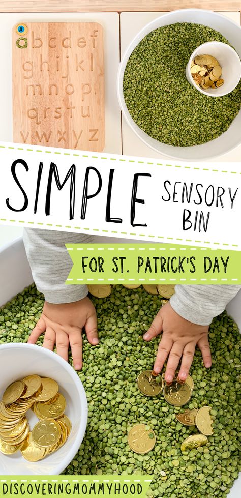 Split Pea Sensory Bin, Green Split Peas, Sensory Bags, Split Peas, Activity For Toddlers, Alphabet Practice, Sensory Activity, Open Ended Play, Split Pea