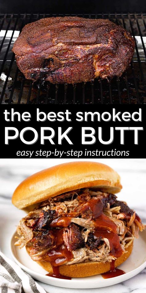 Smoked Pork Sandwich Recipes, Pulled Pork In Electric Smoker, Trager Smoker Recipes Pulled Pork, Best Pulled Pork Smoker Recipe, Smoked Pulled Pork Sliders, Pulled Pork On Pellet Smoker, Treager Smoker Recipes Pulled Pork, Pork Shoulder Smoked Recipes, Award Winning Pulled Pork Recipe