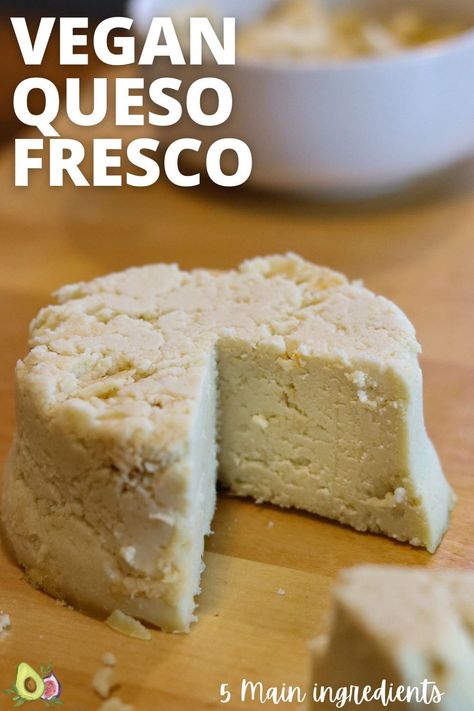 This vegan queso fresco is mild, creamy, soft, and perfectly crumbly to sprinkle on top of authentic Mexican dishes. This vegan queso fresco recipe is made with only 7 ingredients and tastes as close as it gets to authentic queso fresco from Mexico! Authentic Queso, Queso Fresco Recipe, Authentic Mexican Dishes, Cheap Vegan Meals, Vegan Queso, Vegan Cheese Recipes, Quick Easy Vegan, Vegan Mexican Recipes, Plant Based Recipes Easy