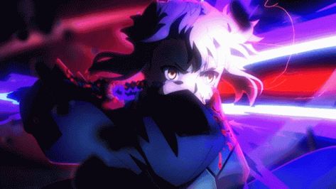 Fate Banner Gif, Saber Gif Fate, Fate Gif Pfp, Vfx Gif, Fate Gif, Heavens Feel, Manga Gif, Animated Banners, Night Gif