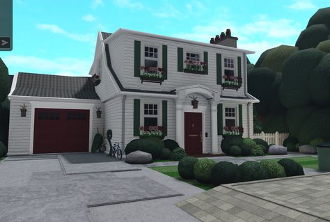 Bloxburg Realistic House Exterior, Bloxburg Neighborhood, Cape House Plans, Modern Suburban House, British House, House Decorating Ideas Apartments, Suburban House, House Design Pictures, Simple House Plans