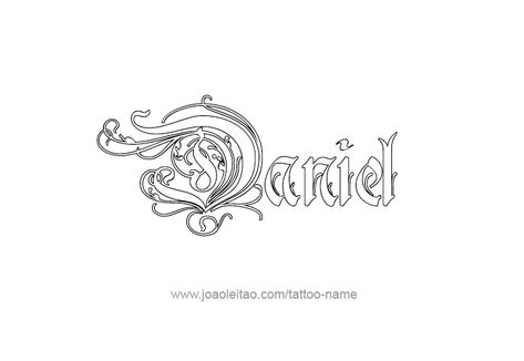 Tattoo Design Prophet Name Daniel Name David Tattoo, Tattoos Names, Daniel Tattoo, Symbol For Family Tattoo, Tattoos With Names, Sims Names, David Tattoo, Hand Lettering Alphabet Fonts, Mother Son Tattoos