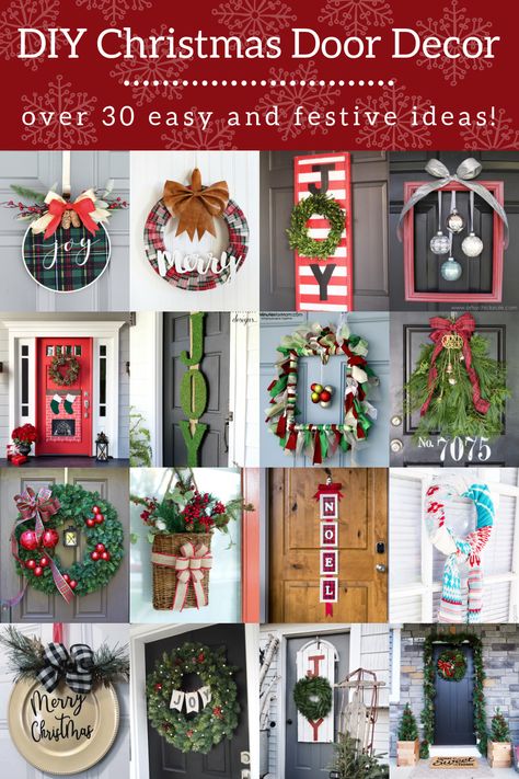 Dorm Door Decorations, Dorm Door, Christmas Door Hangings, Diy Christmas Door, Christmas Door Decor, Front Door Christmas Decorations, Christmas Crafts For Adults, Christmas Front Doors, Santa Decorations