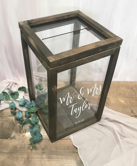 Elegant Card Box Wedding, Card Wedding Box Ideas, Card Box For Wedding Reception, Wedding Postbox Ideas, Card Box Ideas For Wedding, Wedding Card Box Ideas Rustic, Wedding Cards Box Ideas, Card Box Wedding Rustic, Card Box Wedding Ideas